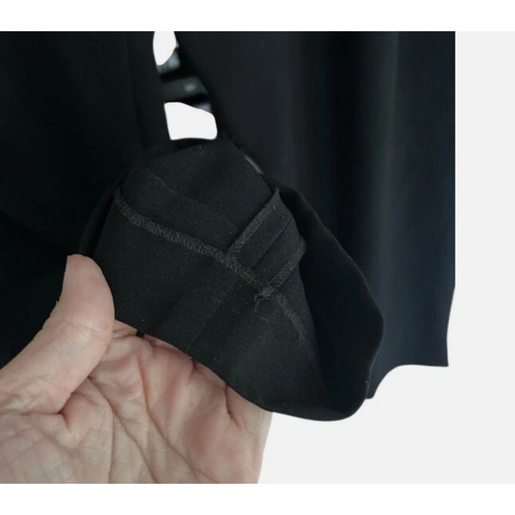 Nili Lotan M Slouchy Elastic Waist Dress Pants $495 Acetate Pull On Crop Black - Picture 10 of 11